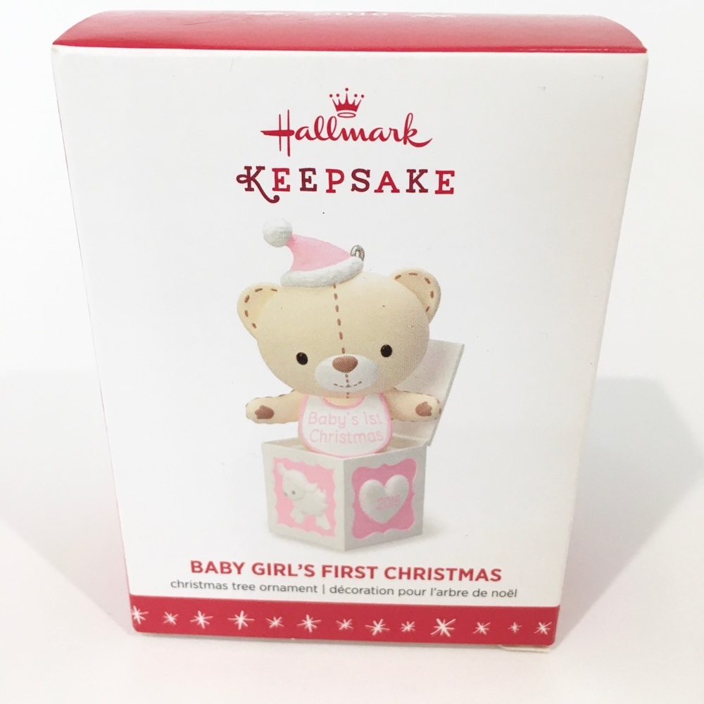 (SOLD) NEW - Hallmark Baby Girl’s First Christmas 2016 Ornament
